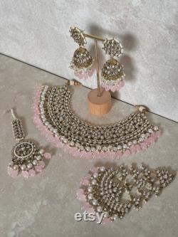 Avleen Bridal Necklace Light Pink