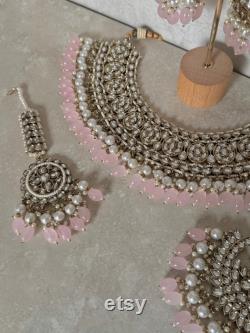 Avleen Bridal Necklace Light Pink