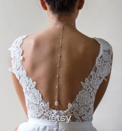 Backdrop Necklace, Bridal Jewelry, Wedding Necklace, Back Pendant, Bridal Back Necklace, Bridal Jewellery, Back Drop Necklace, NB060