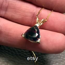 Black Opal Pendant, Opal Necklace, Genuine Black Opal, Dark Opal Pendant, Trillion Pendant, Opal October Birthstone Jewelry