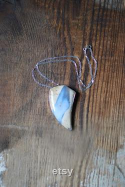 Blue Chalcedony Ribbon Necklace