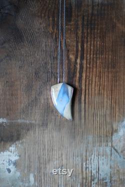 Blue Chalcedony Ribbon Necklace