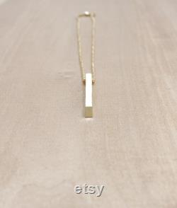 Brass Anniversary Necklace Brass Dagger Minimalist Necklace