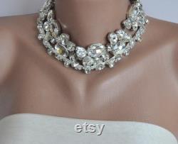 Bridal Jewelry Rhinestone Choker