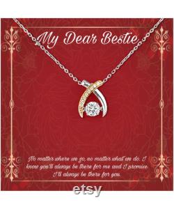 Caring Bestfriend Wishbone Necklace Dear Bestie Sincere Thanksgiving Gifts For Bestfriend From Bestfriend