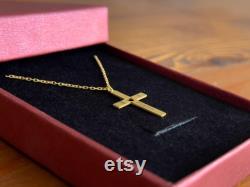 Cherish Every Moment with a Personalized 14k Gold Cross Heart Necklace Religious Jewelry Gift for Her A Meaningful Gift for Any Occasion