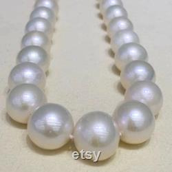 Classic Perfect Round 13-15mm Very Good Clean Luster Freshwater Pearl Choker Necklace for Women Girlfriend Mother Occasional Formal Wear