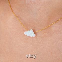 Cloud Necklace Mother of Pearl Rain Cloud Necklace Gift for Girlfriend Cute Weather Pendant Rain Cloud Jewelry Sky Jewelry Gift for Her