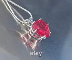 Crimson Heart Ruby Heart Solitaire Pendant 9.38ct Love Symbol Charm Bermuda Ruby Necklace Romantic Gift Part of the Black Collection