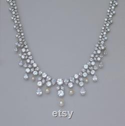 Crystal Necklace, Crystal Bridal Necklace, Crystal Wedding Necklace, JULIETTE