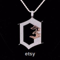 Custom Moissanite Pendant Men's Hip Hop Jewelry Iced Out Custom Moissanite Pendants- 925 Sterling Salve