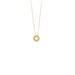 Cut Out North Star Pendant Necklace Small Disc Necklace Minimalist Adjustable Carded Cable Rope Chain Women 14K Solid Yellow Gold