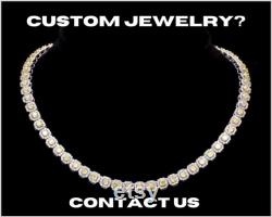 Dainty 7.5 Carat Real Tennis Necklace High Quality Moissanite Diamonds 22 Inch