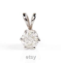 Diamond Pendant 0.4 ct-White Gold Necklace 14K-Gold Diamond Pendant-Women Jewelry-Delicate necklace-For her-Anniversary gift-Birthday gift