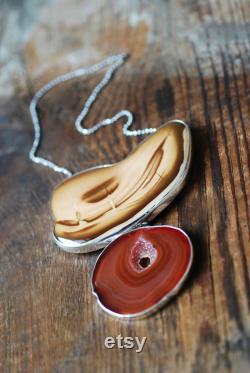 Distant Journey Necklace Collector's Gem Owyhee And Drusy Agate