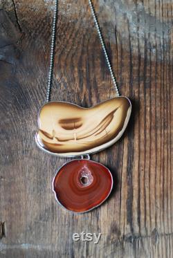 Distant Journey Necklace Collector's Gem Owyhee And Drusy Agate