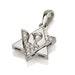 Dove of Peace Jewish Star Pendant, 18k White Gold Diamond Pendant, 18k Star of David Charm, Diamond Hebrew Pendant, Fine Jewish Jewelry
