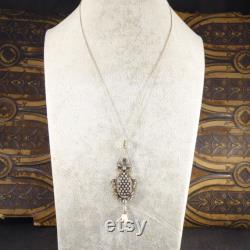 Edwardian Elegant Paste and Pearl Drop Necklace in Silver N147