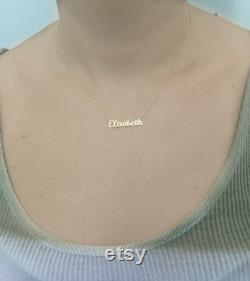 Elegant Gold Name 14k Gold, Personalized Necklace