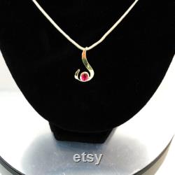 FANY Fashionable Yellow Gold Tourmaline Stone 14 Solid Gold Necklace With Natural Mined Gemstone October Birthstone Best For Gift