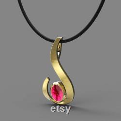 FANY Fashionable Yellow Gold Tourmaline Stone 14 Solid Gold Necklace With Natural Mined Gemstone October Birthstone Best For Gift