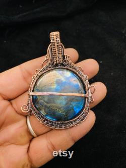 Fabulous Life Of Tree Labradorite Copper Pendant Labradorite Wire Wrap Copper Pendant, Gemstone Wire Wrap Pendant, Gift For Mother