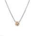 Fancy Champagne Diamond By The Yard Pendant Necklace 0.25 Carat Solitaire 14k White Gold Handmade Low Bezel Set