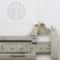 Fingerprint necklace minimalist thumb print necklace keepsake jewelry gift for her
