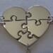 Five Piece Heart Puzzle Necklace Pendants Five Piece Necklace Set Five Silver Puzzle Charms Family Necklaces