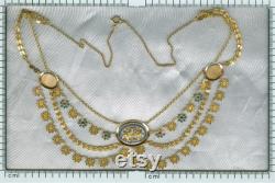 French Antique Gold Necklace with Enamel so-called Collier d'esclave, 1810s