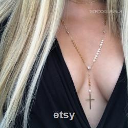 Glory Rosary Necklace, Cross Necklace, Gold Rosary, Silver Rosary, Religious Necklace, Diamond Rosary, Mother's Day Gift