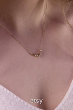 Gold Beads Necklace Handmade Beads Necklace 14k Gold Beads Necklace Available in Gold, Rose Gold, White Gold