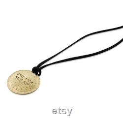 Gold Medallion Necklace, Amharic Necklace, Gold Ethnic Necklace, Boho Coin Necklace, Spiritual Jewelry, Culture Jewelry, Boho Coin Necklace