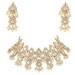 Gold Plated Kundan Mother of Peral Necklace With Earrings Indian Necklace Sabyasachi Necklace