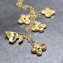 Gold Pods and Buds Necklace