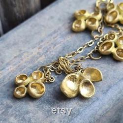 Gold Pods and Buds Necklace