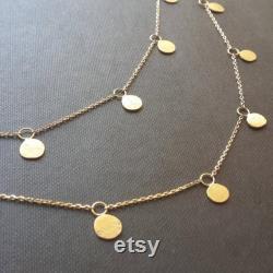 Gold Sequins Necklace