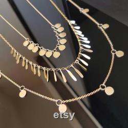 Gold Sequins Necklace