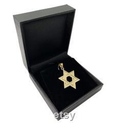 Gold Star of David Pendant, Solid 14k Gold Florentine Pendant, Interwoven Jewish Star Pendant, Classic Jewish Jewelry, Judaica Jewelry