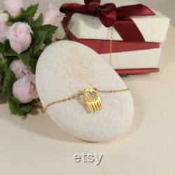 Gold giraffe 14k, Solid Gold love pendant, solid gold necklace, giraffe gift, giraffe charm jewelry