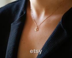 Gold necklace, Solid gold necklace, Unique gold jewelry, Gold boho necklace, 14k Gold Necklace, Woman necklace, Bohemian necklace, Unique