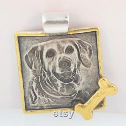 Golden Frame Engrave Photo Portrait Picture Jewelry