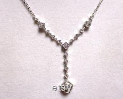 Gr 76 14K Gold and Diamond Drop Necklace