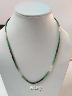 Green Emerald Shaded Ready To Were 925 Silver Sterling Lobster Claps Necklace Christmas Gift For Girls