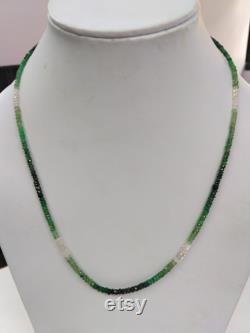Green Emerald Shaded Ready To Were 925 Silver Sterling Lobster Claps Necklace Christmas Gift For Girls