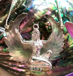 HATHOR ISIS in Clear Quartz, Silver and pink tourmaline