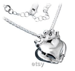 Handmade Claddagh Necklace Ready to Ship, Claddagh pendant, Sterling Claddagh, Celtic Jewelry, Irish Promise Pendant, Gift for her 267 12