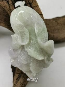 Ice Multi Color Burma Jadeite Jade Cabbage Pendant ( )