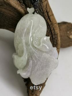 Ice Multi Color Burma Jadeite Jade Cabbage Pendant ( )