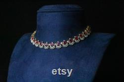 Indian Graceful Gold plated Emerald,Ruby And American Diamonds Necklace By Asp Fashion